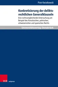 Konkretisierung der deliktsrechtlichen Generalklauseln_cover