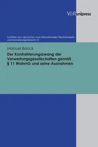 Der Kontrahierungszwang der Verwertungsgesellschaften gemäß § 11 WahrnG und seine Ausnahmen_cover