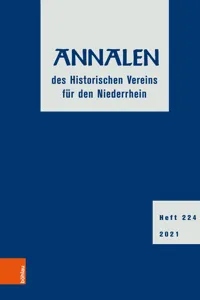 Annalen des Historischen Vereins für den Niederrhein 224_cover
