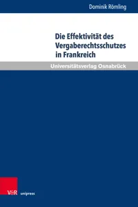 Die Effektivität des Vergaberechtsschutzes in Frankreich_cover