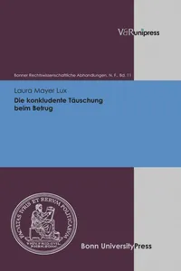 Die konkludente Täuschung beim Betrug_cover