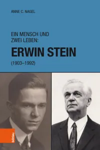 Ein Mensch und zwei Leben: Erwin Stein_cover