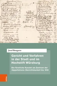 Gericht und Verfahren in der Stadt und im Hochstift Würzburg_cover