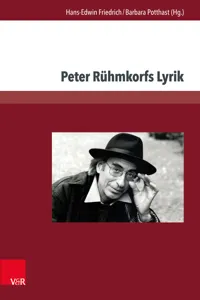 Peter Rühmkorfs Lyrik_cover