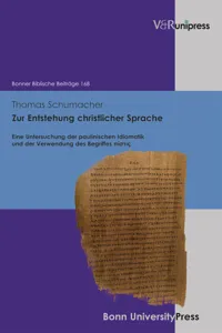 Zur Entstehung christlicher Sprache_cover