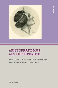 Aristokratismus als Kulturkritik_cover