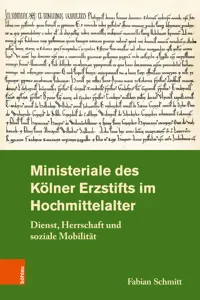 Ministeriale des Kölner Erzstifts im Hochmittelalter_cover