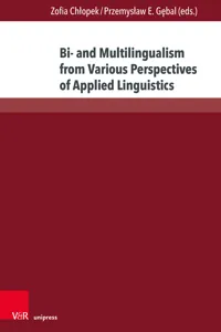 Bi- and Multilingualism from Various Perspectives of Applied Linguistics_cover