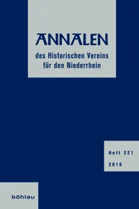 Annalen des Historischen Vereins für den Niederrhein_cover