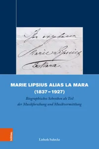 Marie Lipsius alias La Mara_cover