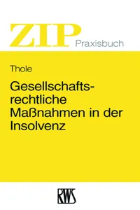 Gesellschaftsrechtliche Maßnahmen in der Insolvenz_cover