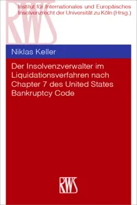Der Insolvenzverwalter im Liquidationsverfahren nach Chapter 7 des United States Bankruptcy Code_cover