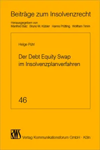 Der Debt Equity Swap im Insolvenzplanverfahren_cover