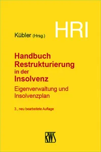 HRI – Handbuch Restrukturierung in der Insolvenz_cover
