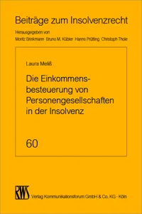 Die Einkommensbesteuerung von Personengesellschaften in der Insolvenz_cover