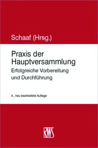 Praxis der Hauptversammlung_cover