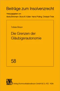 Die Grenzen der Gläubigerautonomie_cover