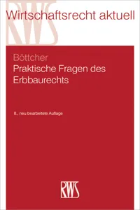 Praktische Fragen des Erbbaurechts_cover