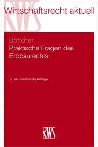 Praktische Fragen des Erbbaurechts_cover