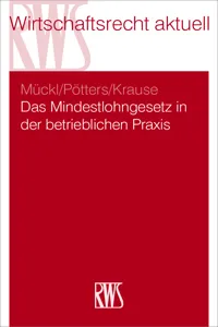 Das Mindestlohngesetz in der betrieblichen Praxis_cover