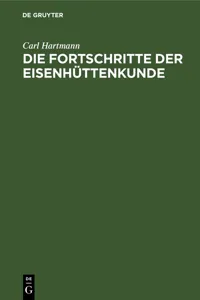 Die Fortschritte der Eisenhüttenkunde_cover