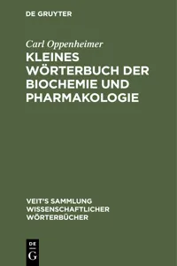 Kleines Wörterbuch der Biochemie und Pharmakologie_cover
