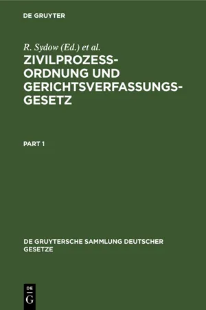 Zivilprozeßordnung und Gerichtsverfassungsgesetz