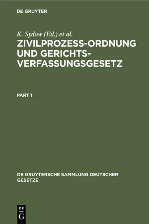 Zivilprozeßordnung und Gerichtsverfassungsgesetz