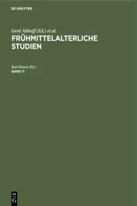 Frühmittelalterliche Studien. Band 11_cover