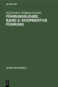 Führungslehre, Band 2: Kooperative Führung_cover