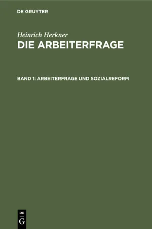 Arbeiterfrage und Sozialreform