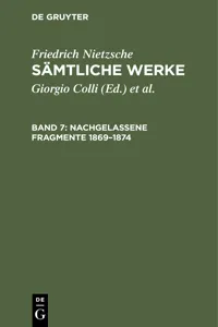 Nachgelassene Fragmente 1869–1874_cover