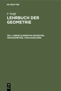 Ebene Elementar-Geometrie, Trigonometrie, Theilungslehre_cover