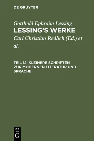 Kleinere Schriften zur modernen Literatur und Sprache