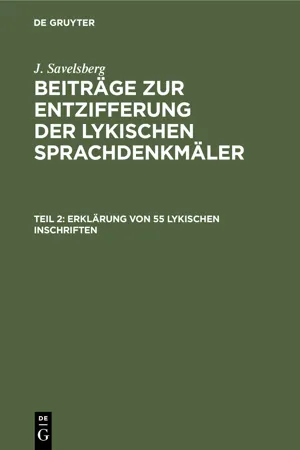 Erklärung von 55 lykischen Inschriften