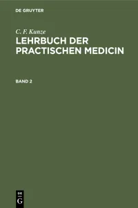 C. F. Kunze: Lehrbuch der practischen Medicin. Band 2_cover