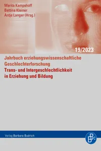 Trans- und Intergeschlechtlichkeit in Erziehung und Bildung_cover