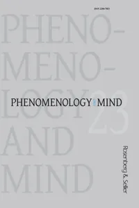 Phenomenology and Mind 23_cover