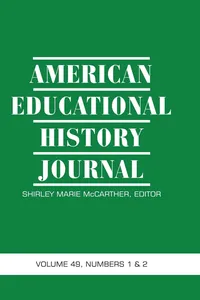 American Educational History Journal_cover
