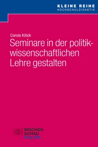 Seminare in der politikwissenschaftlichen Lehre gestalten_cover