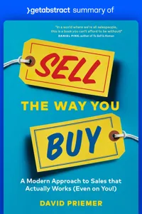 Summary of Sell the Way You Buy by David Priemer_cover