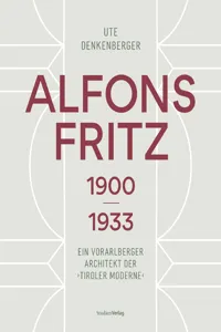 Alfons Fritz 1900–1933_cover