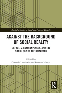 Against the Background of Social Reality_cover