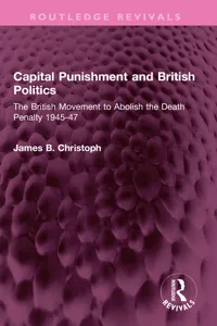 Capital Punishment and British Politics_cover