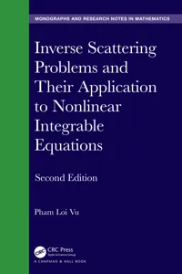 Inverse Scattering Problems and Their Application to Nonlinear Integrable Equations_cover