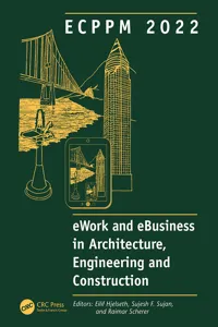 ECPPM 2022 - eWork and eBusiness in Architecture, Engineering and Construction 2022_cover