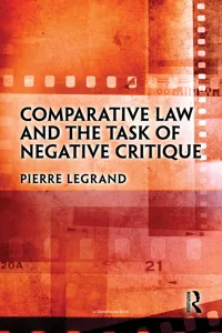 Comparative Law and the Task of Negative Critique_cover