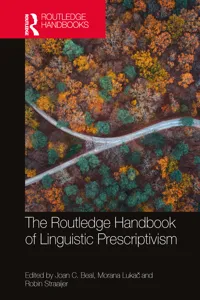 The Routledge Handbook of Linguistic Prescriptivism_cover