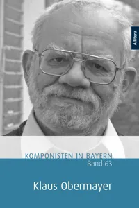 Komponisten in Bayern. Band 63: Klaus Obermayer_cover