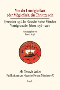 Von der Unmöglichkeit oder Möglichkeit, ein Christ zu sein_cover